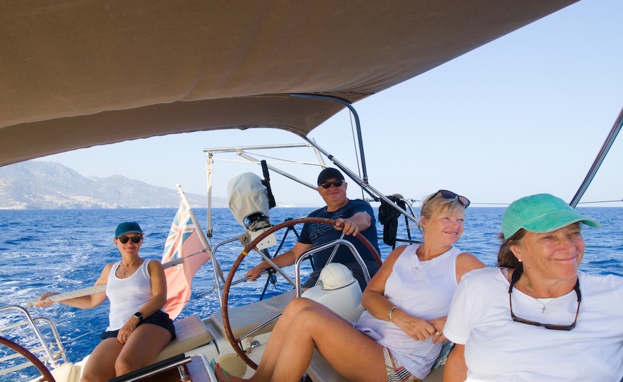 Friends sailing