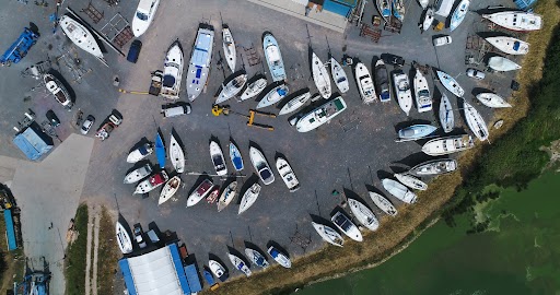 Aerial boatyard