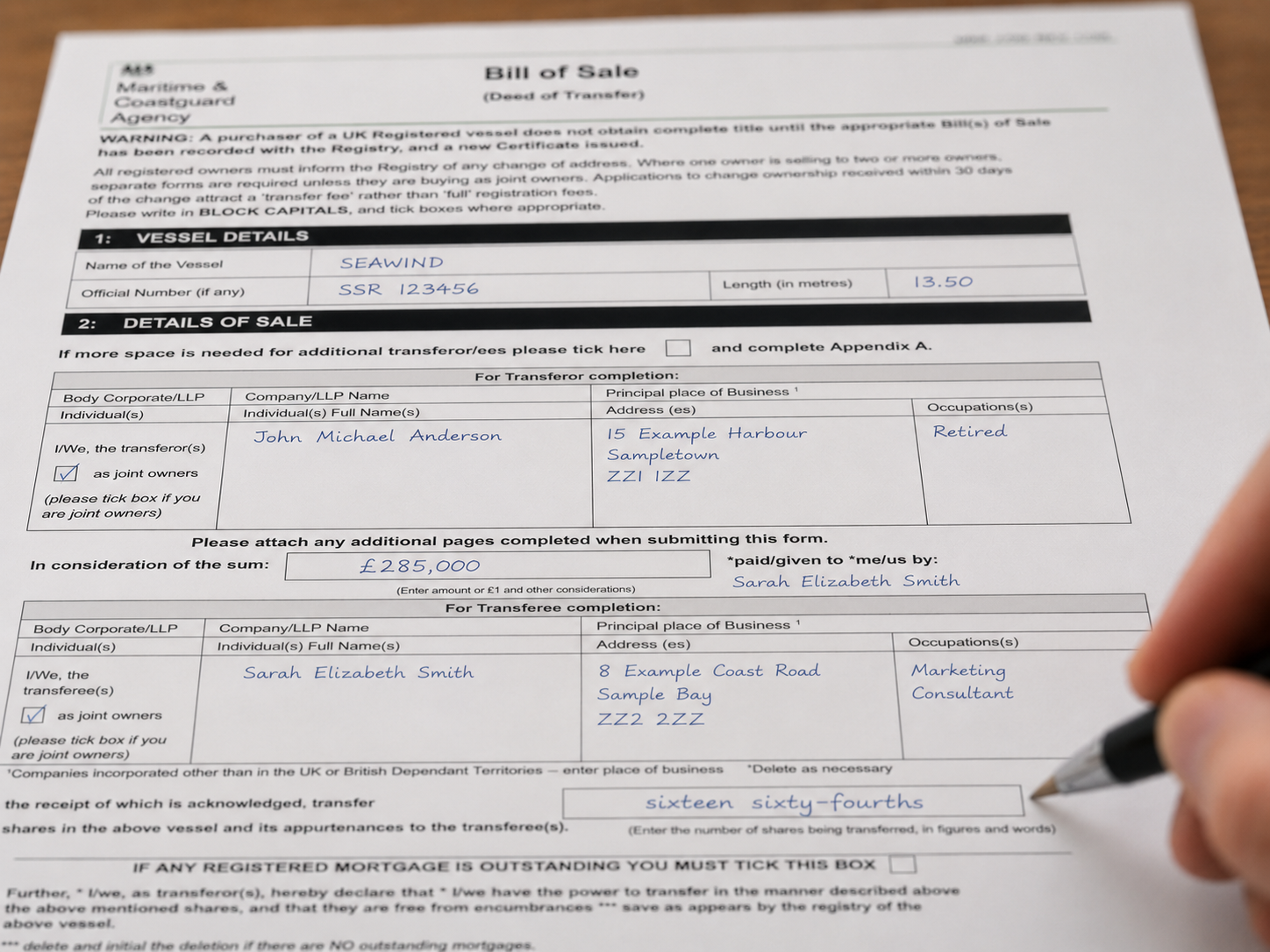 bill of sale